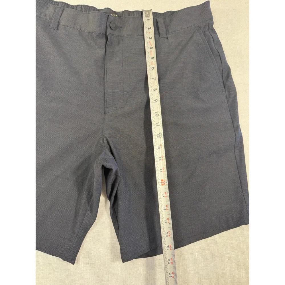 Banana Republic Mens 40 Performance Shorts Charcoal Grey Micro Stripe Stretch